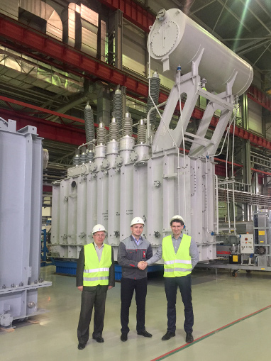 At Power Machines – Toshiba. High-voltage Transformers plant, L-R: Victor Kiryukhin, Alexander Yuzhakov and Maxim Zagrebin