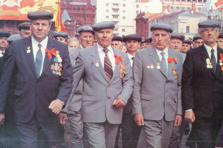 A. Barkov is taking part in the Victory Day Parade on Red Square in honor of the 40th Anniversary of the Great Victory