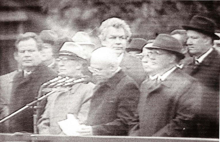 A. Barkov at the unveiling ceremony of the Ernst Thalmann monument in Moscow 