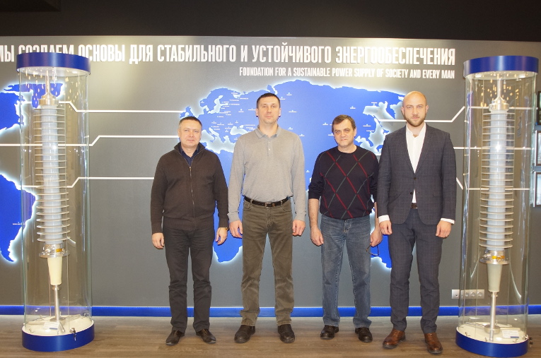 Visit of SIBECO specialists to Izolyator plant, L-R: Yury Nikitin, Arcady Kopylov, Sergey Shilov and Alexander Savinov