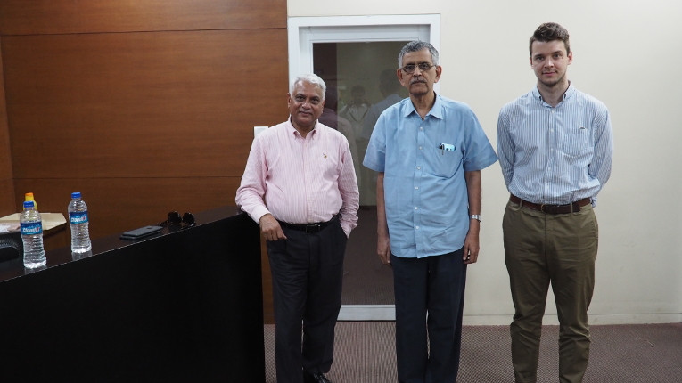 Participants of the meeting at Bharat Bijlee Limited, L-R: Dr. Ashok Singh, Mr. Subramanian, Sr. General Manager, Bharat Bijlee Limited, Dmitriy Orekhov