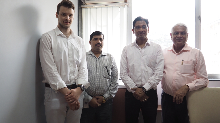 Meeting participants at IMP Powers Ltd. plant, L-R:  Dmitriy Orekhov, Assistant General Manager, Purchasing Sudhir Singh, Vice-President, Purchasing Mr.Yoshi, IMP Powers Ltd. and Dr. Ashok Singh