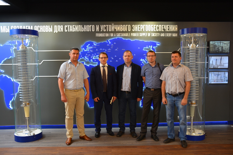 MPK plant management representatives at the museum of Izolyator, L-R: Dmitry Abbakumov, Marketing Director at MPK plant Nikita Olkhovsky, Deputy General Director at MPK plant Vitaly Kormyshenko, Chief Process Engineer at MPK plant Andrey Stavrov and Vladimir Romanov