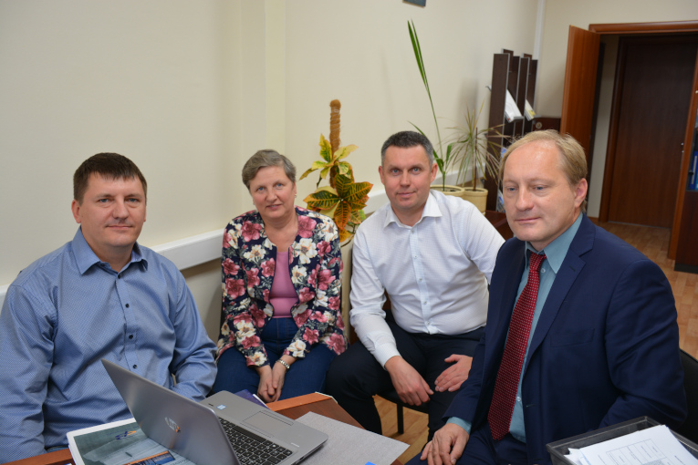 Participants of talks at Izolyator plant, L-R: Vladimir Romanov, Ekaterina Kupkina, Dmitry Abbakumov and Sales Manager at PPC Insulators Ivo Kamen