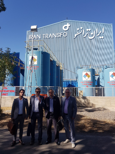 Izolyator representatives during their visit to the divisions of Iran Transfo Corp.