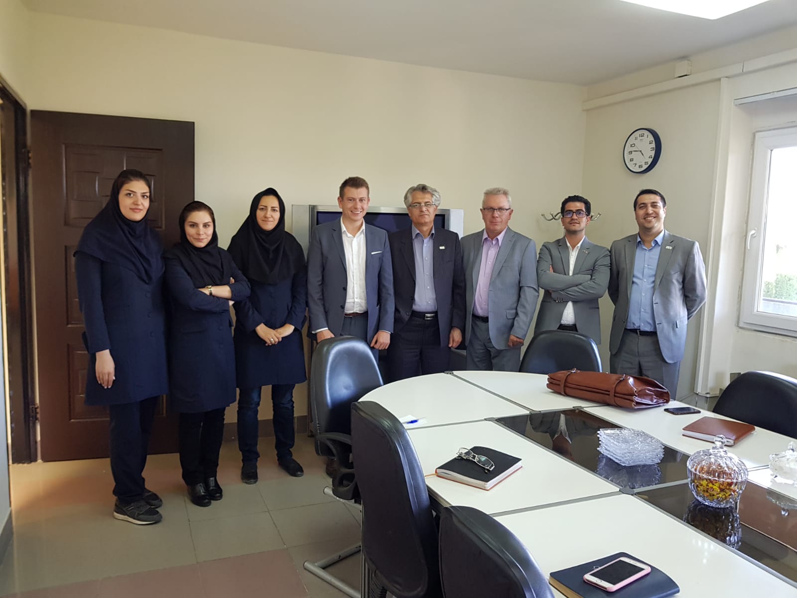 Participants of the meeting of representatives of sales department of Iran Transfo Corp. and Izolyator plant