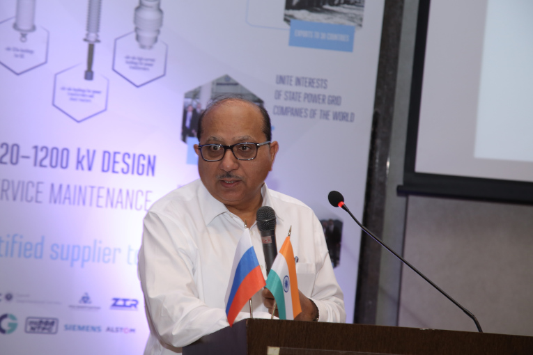 Rajeev Kumar Chauhan, Director Projects at Power Grid Corporation of India Limited speaks from the conference stage