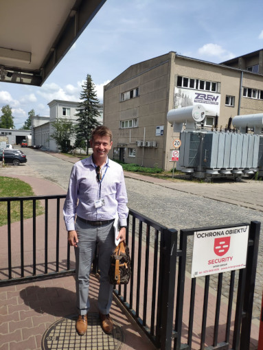 Alexander Znamensky at the ZREW Transformers plant in Lodz in Poland