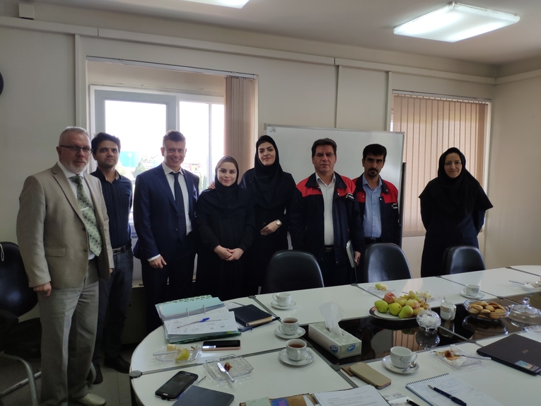 Izolyator representatives at Iran Transfo Corp. Transformer Plant