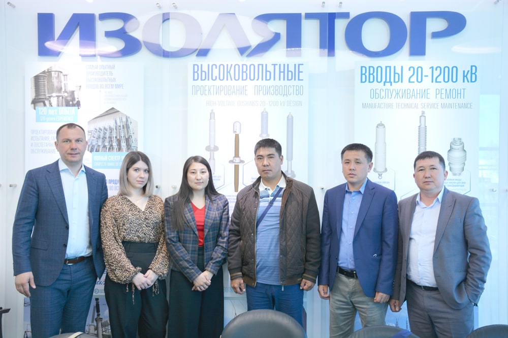 Participants in testing of the Izolyator high-voltage bushings intended for the National Power Grid of Kyrgyzstan