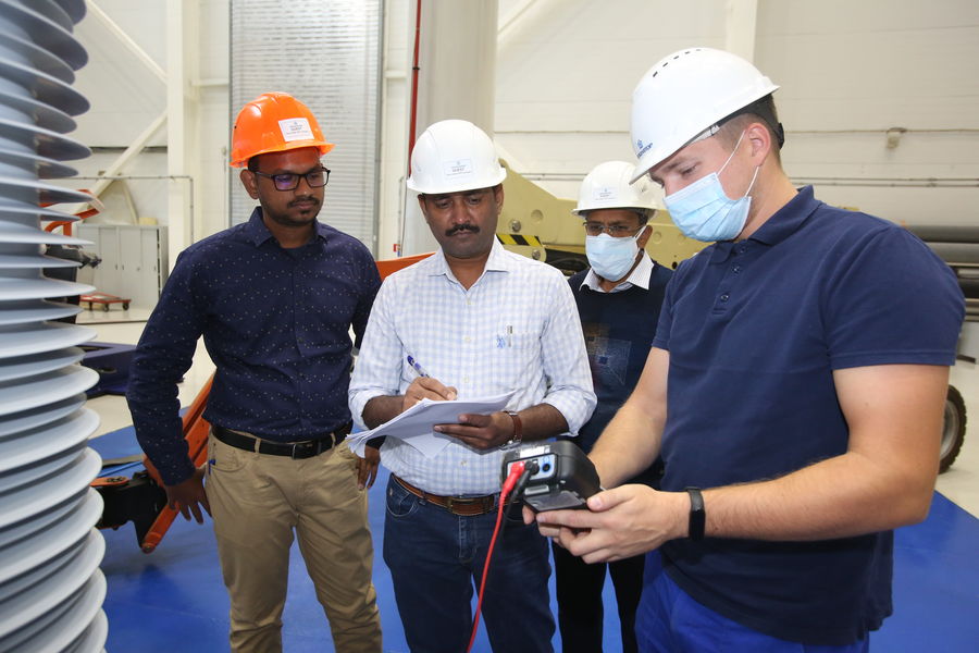 Inspection of tests of Izolyator bushings by Indian companies Transmission Corporation of Telangana Limited and Toshiba Transmission & Distribution Systems (India) Pvt. Ltd. 