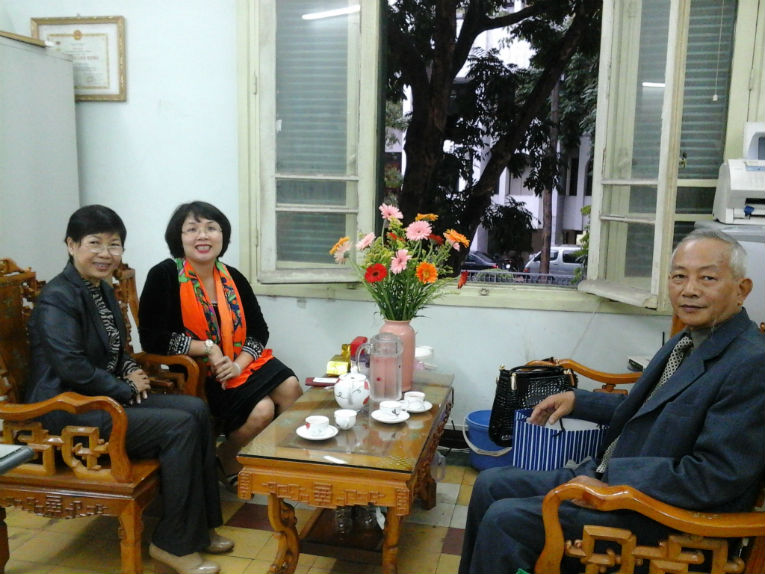At EVN NOTHERN, left to right: Mrs. Mac Thi Vinh Phu, Mrs. Ha Thi Minh Hue and Mr. Le Anh Hien