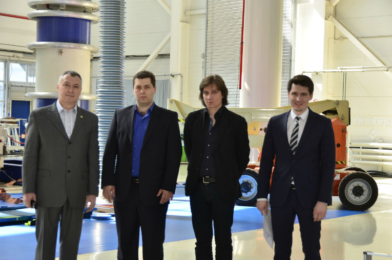 At Izolyator’ Test Facilit, left to right: A. Slavinsky, D. Morozov, K. Stafeev and M. Zagrebin