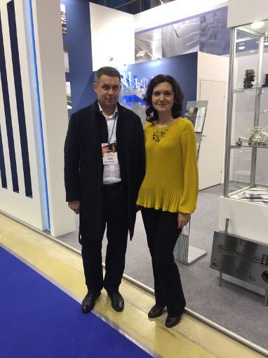 Dmitry Abbakumov and Irina Borunova at Metal-Expo 2017