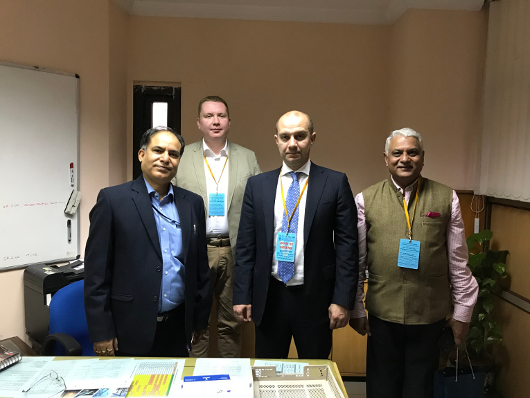 Meeting at PowerGrid, L-R: Kailash Rathore, Ivan Panfilov, Kirill Lunin and Ashok Singh