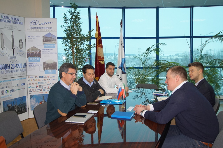 Meeting at Izolyator plant with PSV representatives, L-R: A. Vahedi, M. Nezam, Mr. Droodi, Andrey Shornikov and Dmitriy Orekhov