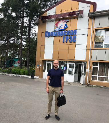Alexander Savinov near LuTek branch of the Far-Eastern Generating Company in Luchegorsk village of Primorsky Kray