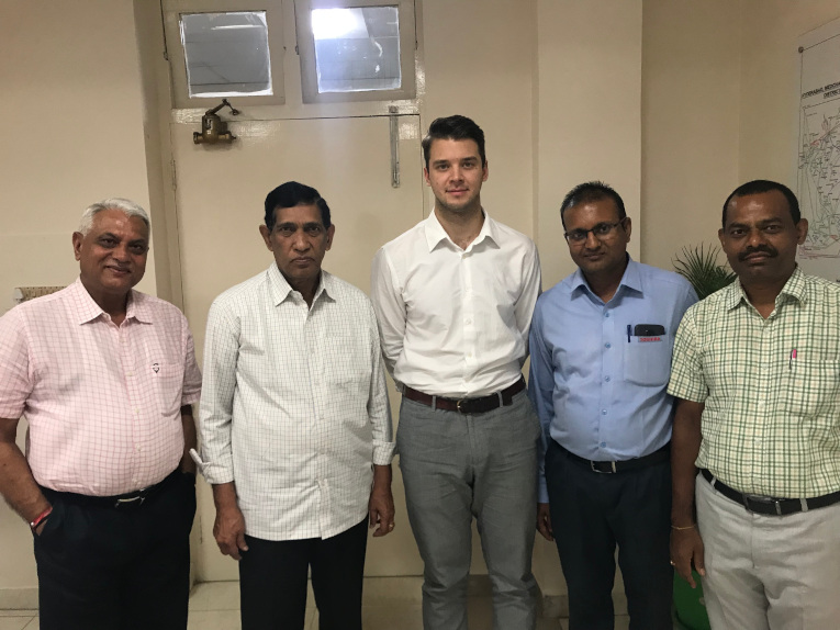 Trilateral meeting participants from Transmission Corporation of Telangana Limited, Toshiba Transmission & Distribution Systems (India) Pvt. Ltd. and Izolyator plant