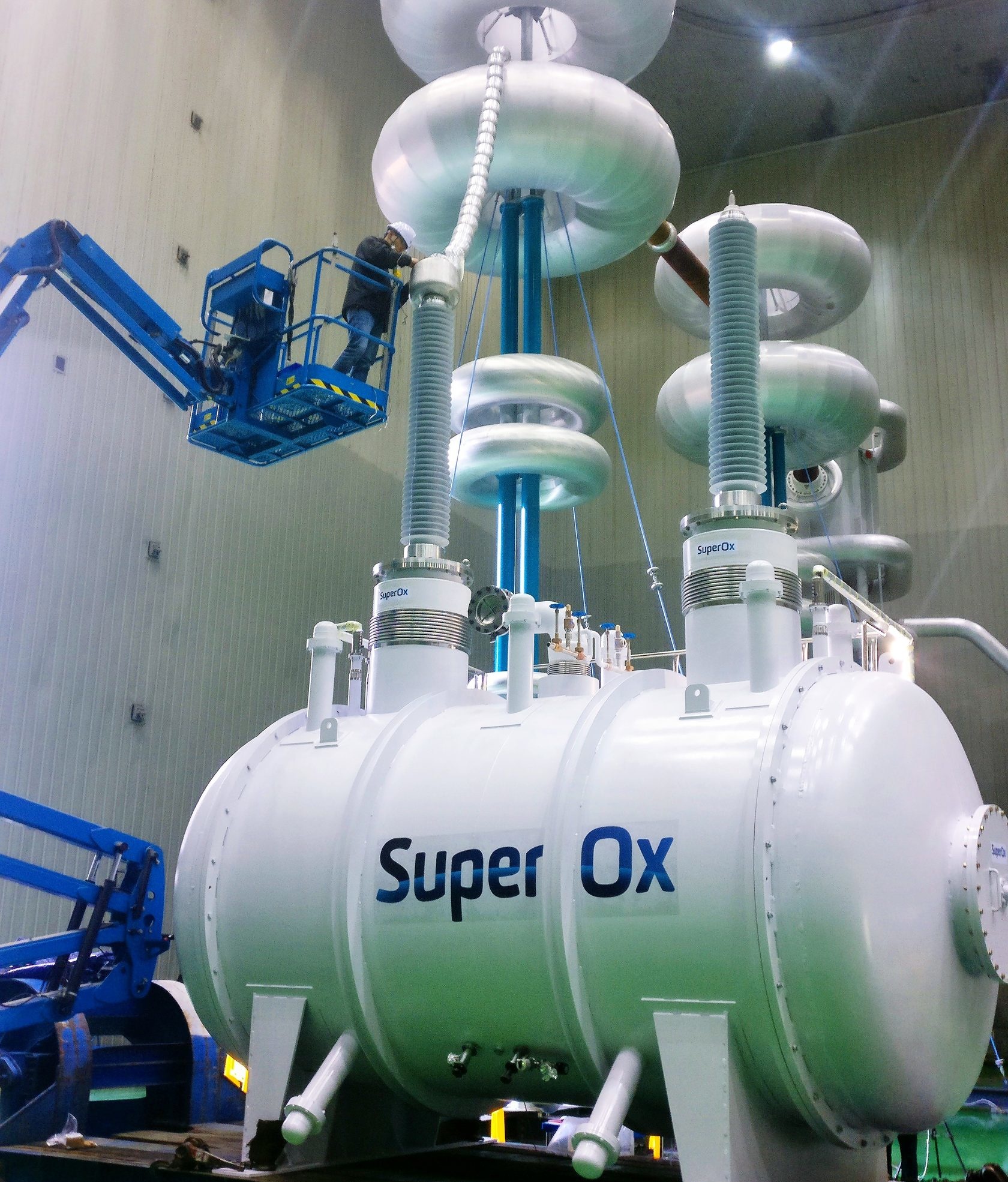 Tests of the first phase of superconducting fault current limiter SuperOx at the Korean Electrotechnology Research Institute (KERI)