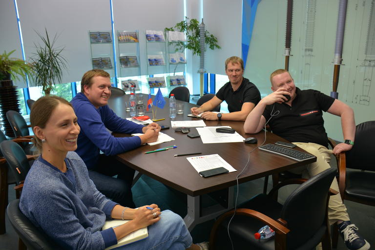 Participants of the meeting from the Russian side at Izolyator plant