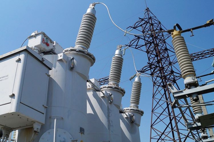 Transformer with Izolyator HV bushings on the 110 kV Yeya substation of Rosseti Kuban