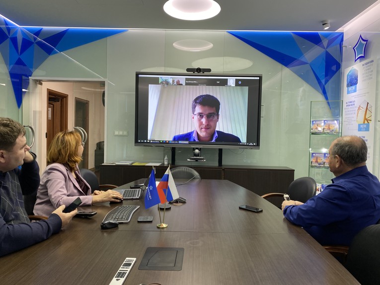 Chairman of the Council of Specialists for Diagnostics of Power Electrical Equipment at the Engineering and Technical Center UralEnergoEngineering Alexey Utepov is making a report on the work of the council