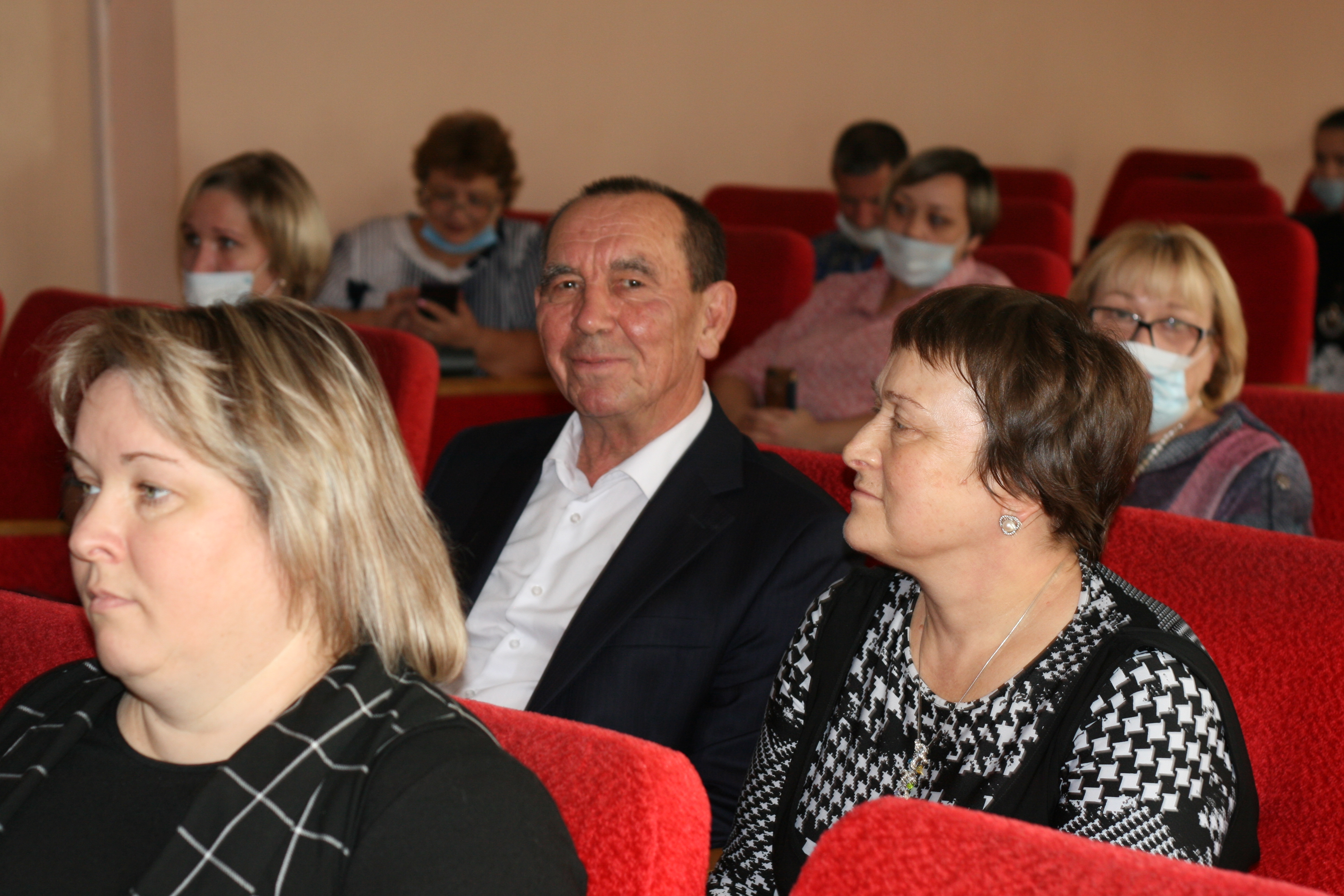 Participants of the celebration in honor of the 65th anniversary of Krasnogorsk College 